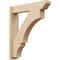 Ekena Millwork 5 1/2-in W x 24-in D x 28-in H Balboa Slat Rough Cedar Woodgrain TimberThane Outlooker, Primed Tan OUTUR055X24X28BOA24RCPR - alternate 1